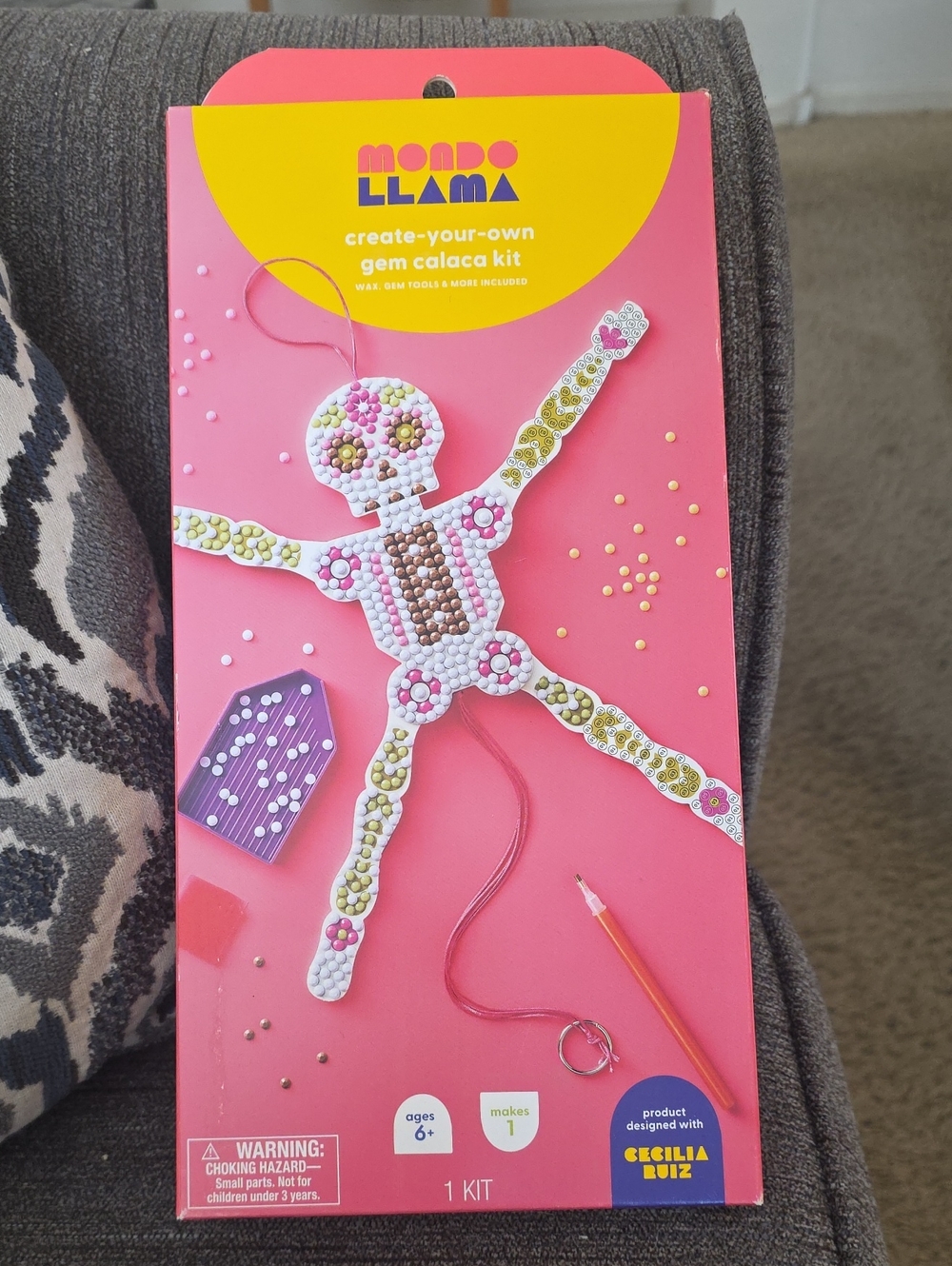 Mondo Llama Pink Gem Calaca Kit – Create-Your-Own Skeleton Craft